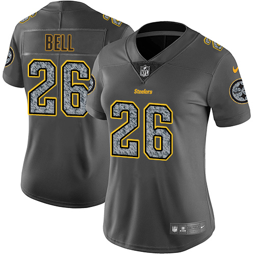 Nike Steelers #26 Le'Veon Bell Gray Static Women's Stitched NFL Vapor Untouchable Limited Jersey